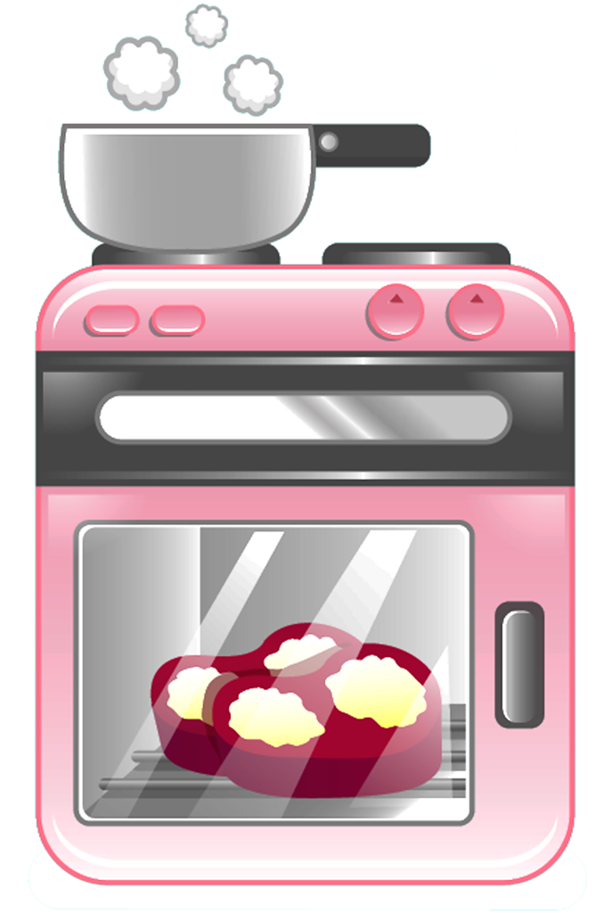 Abb E Png Clip Art Food And - Pink Stove Clipart (678x1024), Png Download