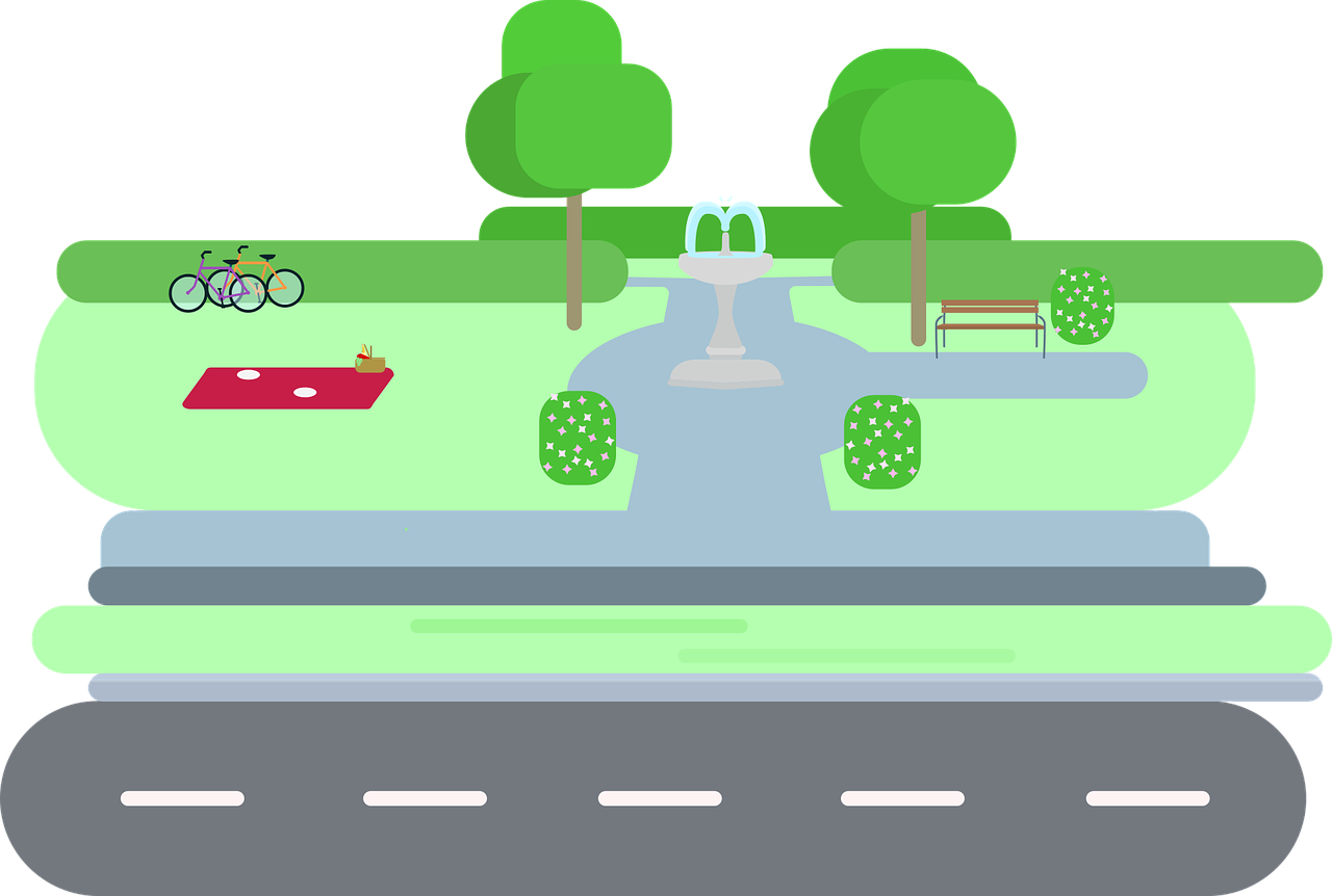 Park - Illustration (1280x862), Png Download