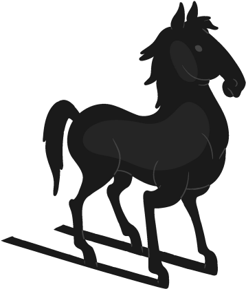 Shadow Horse - Adventure Time No Touchies (390x424), Png Download