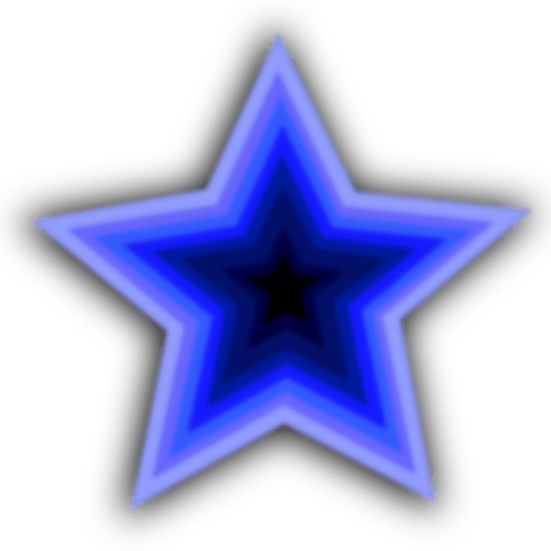 Blue Star Red Green Drawing - Blue Star (750x750), Png Download
