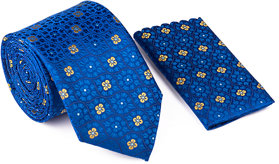 Necktie With Pocket Square - Paisley (715x441), Png Download