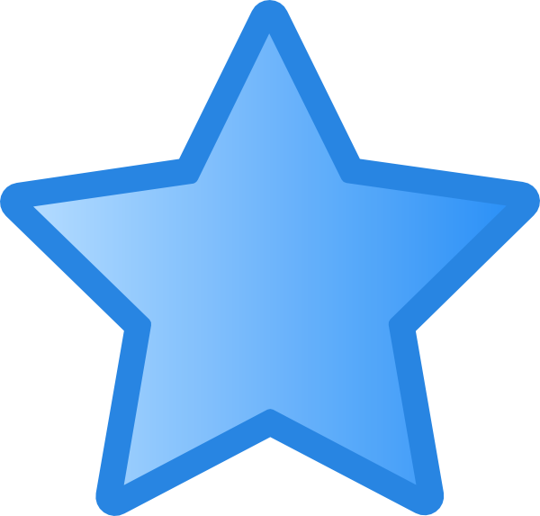 Blue Star Clip Art At Clker - Icon Star Png (600x573), Png Download