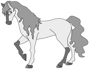 Horse, Animal, White Horse, Mold - Horse (418x340), Png Download