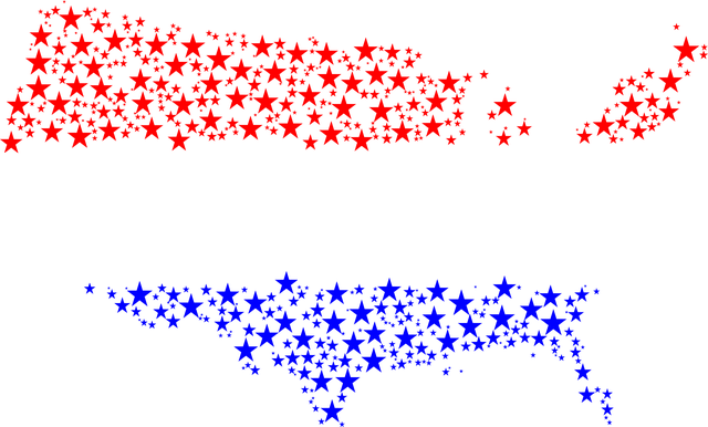 Red White And Blue Stars Png - Transparent Background Icon Png (640x386), Png Download