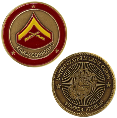 Marine Corps Challenge Coin Lance Corporal - Corporal (386x454), Png Download