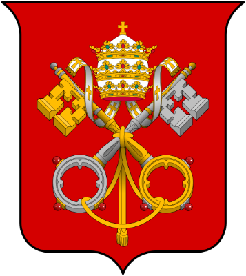 615547 130107 Holysee Arms A2 - Papal States Coat Of Arms (357x400), Png Download