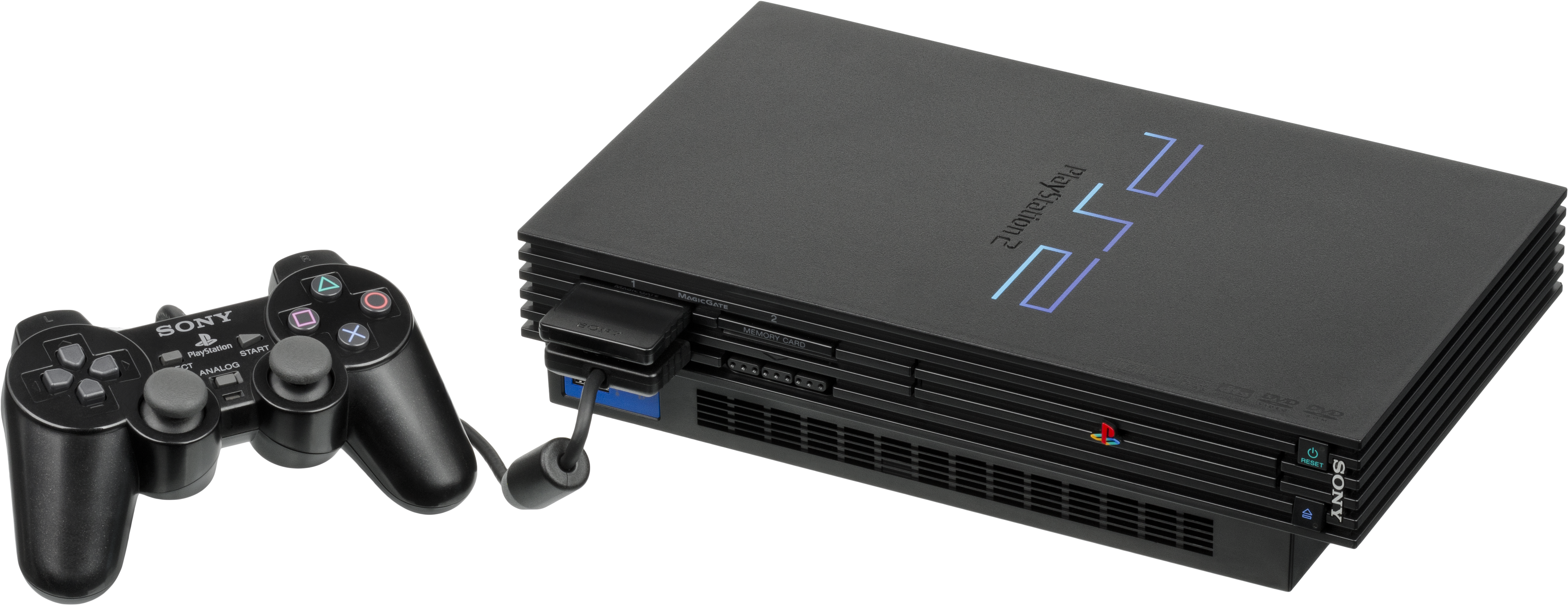 Sony Playstation 2 30001 Wcontroller L - Playstation 2 (4620x2100), Png Download