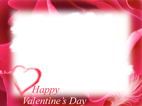 Valentines Day Heart Frame Png Image Background - Valentine Day Frame Png (498x373), Png Download