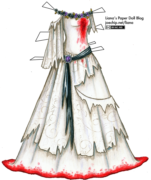 Bloodstained Wedding Gown - Dress (508x622), Png Download