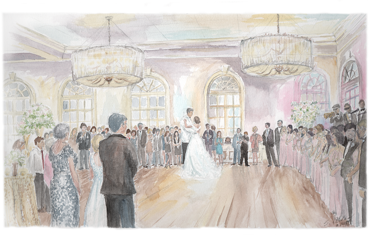 Vestavia Country Club Wedding - Painting (1296x864), Png Download