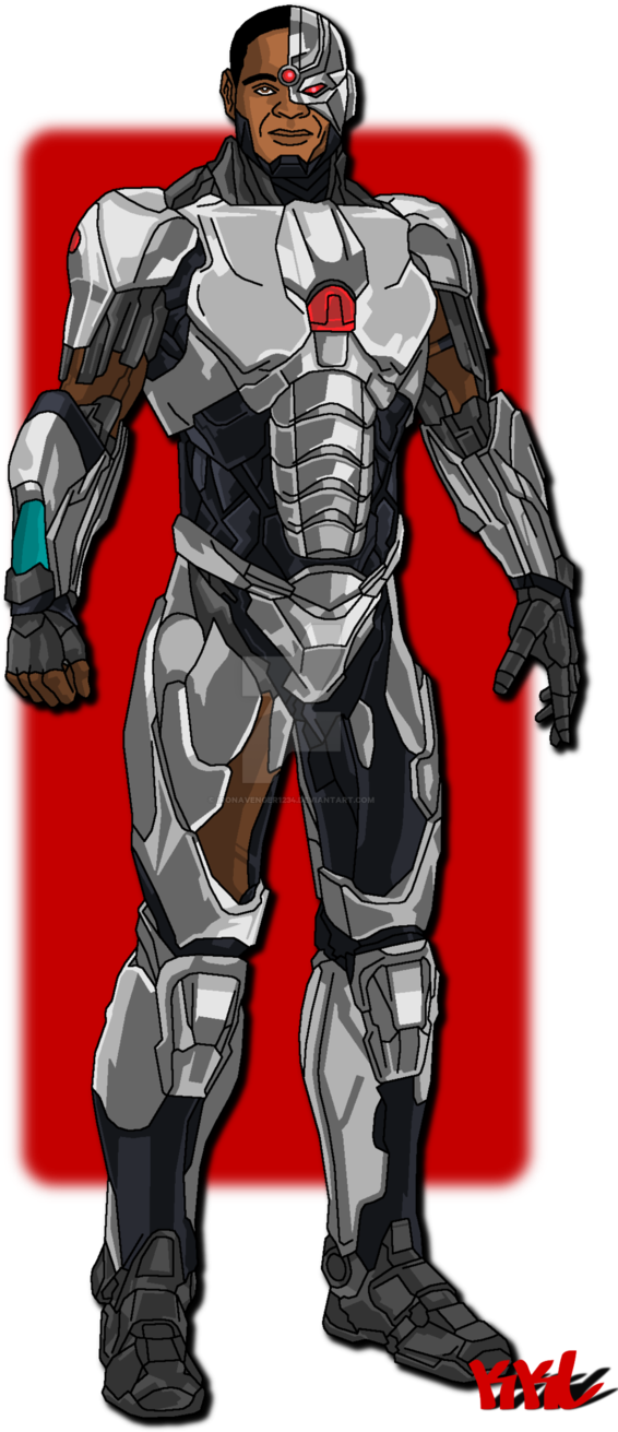 Cyborg By Ironavenger - Cyborg Ray Fisher Fan Art (598x1335), Png Download