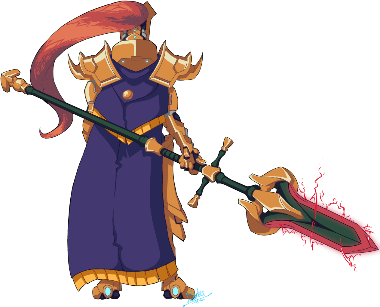 Magic Cyborg Praetorians With Big Ol' Hf Spears Are - Terraria Calamity Mod Yharim (1280x1138), Png Download