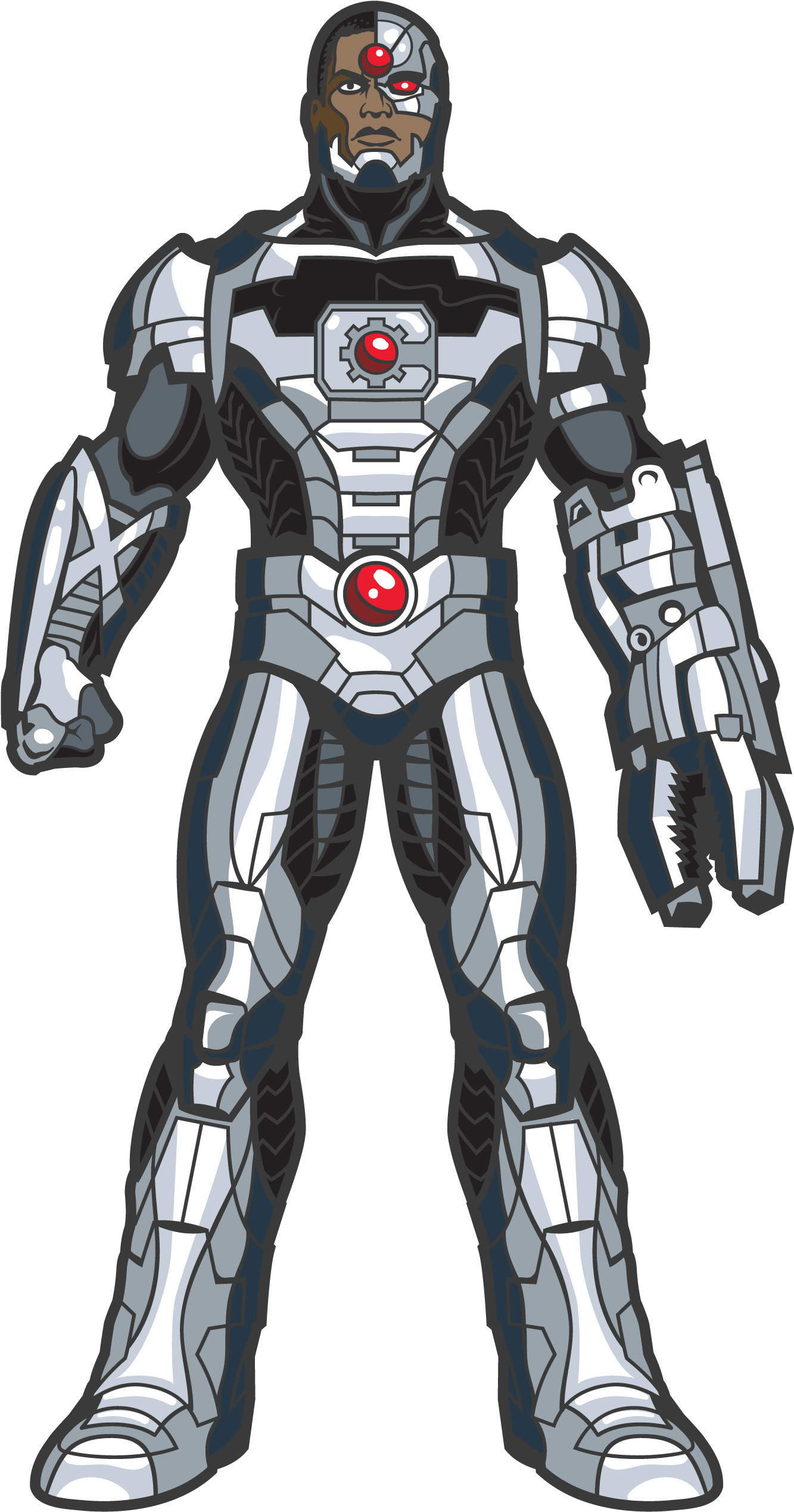 Cyborg - Dc Comics Figpin - Cyborg Justice League (2000x3500), Png Download