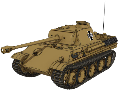Panther - Girls Und Panzer Panzer Ii (395x320), Png Download