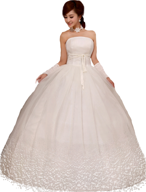 Little Bride Gown Off Shoulder (480x630), Png Download
