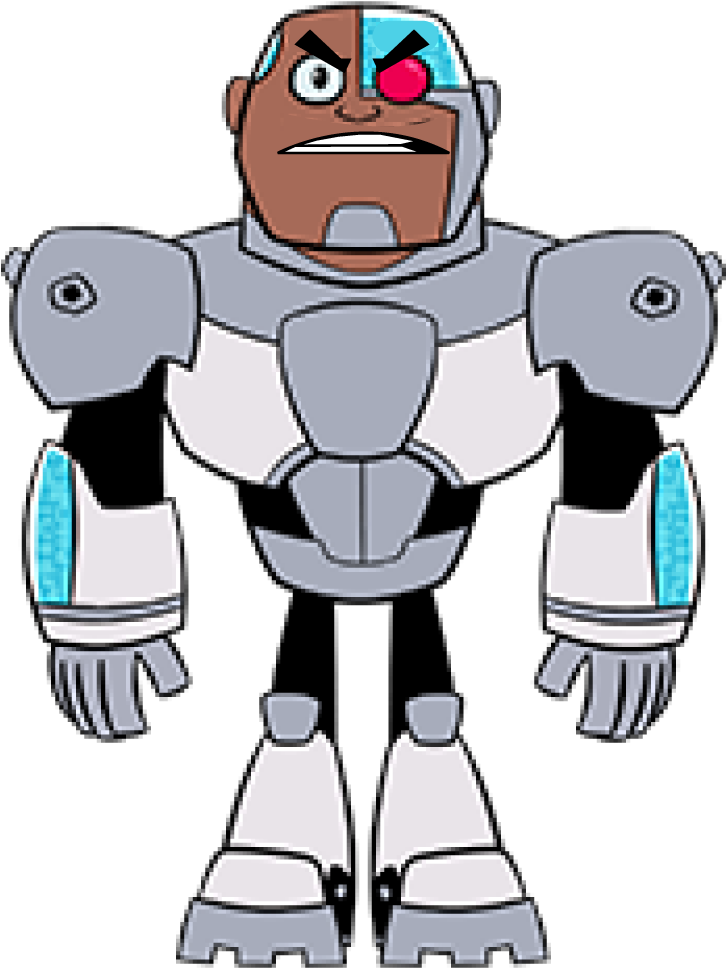 Cyborg Clipart Superhero - Cyborg Teen Titans Go Drawing (725x1050), Png Download