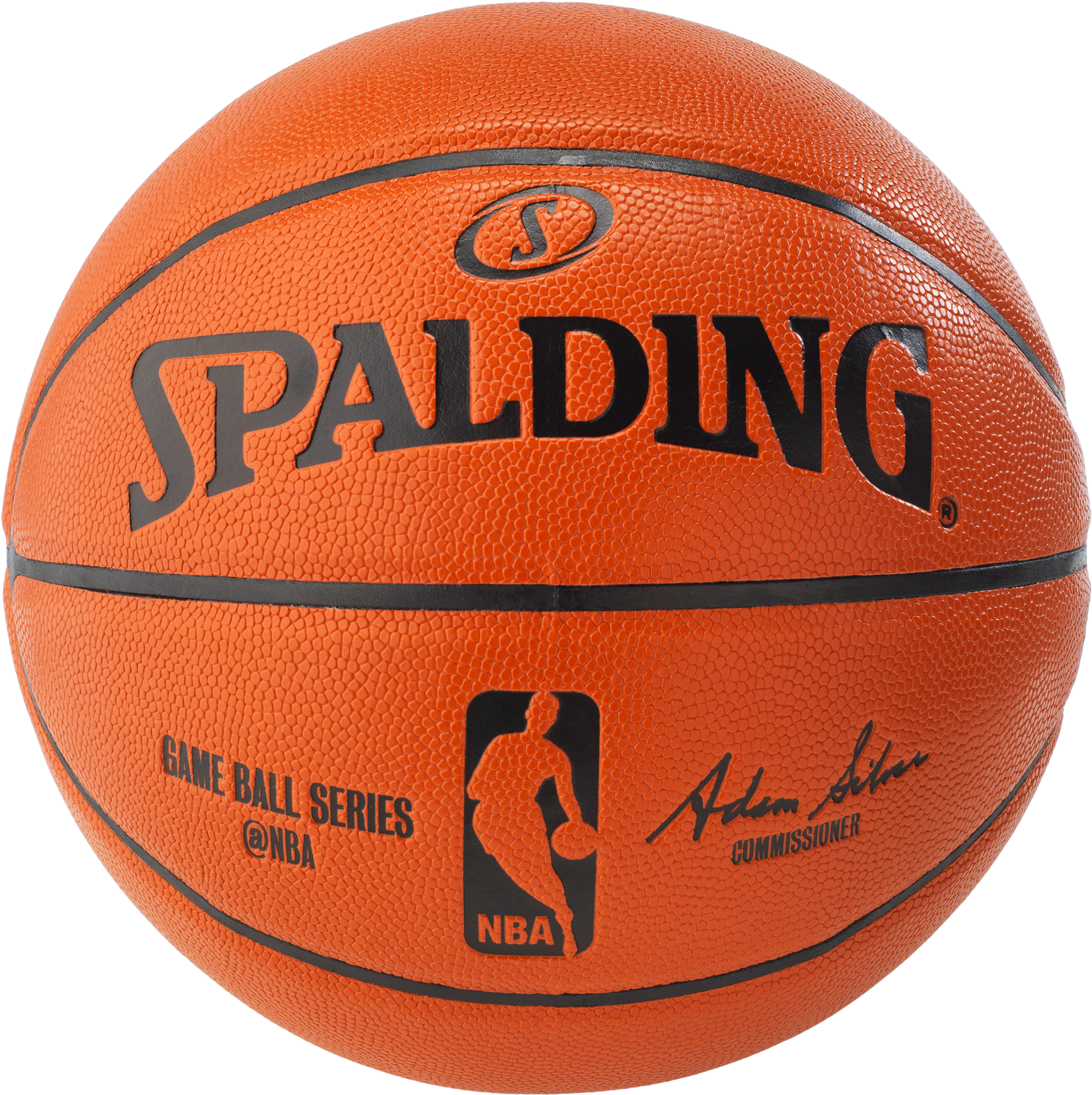 Nba Basketball Png Free Stock - Spalding Ball (555x689), Png Download