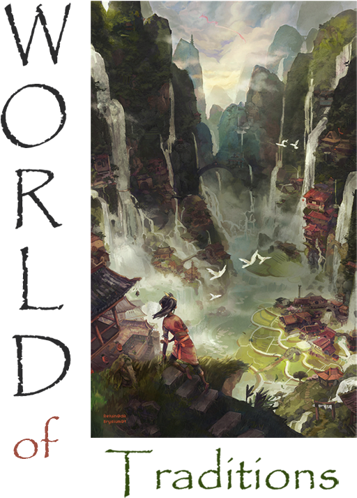 World Of Traditions - Watercolor Landscape Concept Art (629x754), Png Download