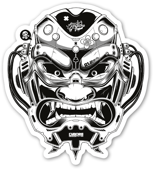 Cyborg Oni Sticker - Cyborg Oni (545x600), Png Download