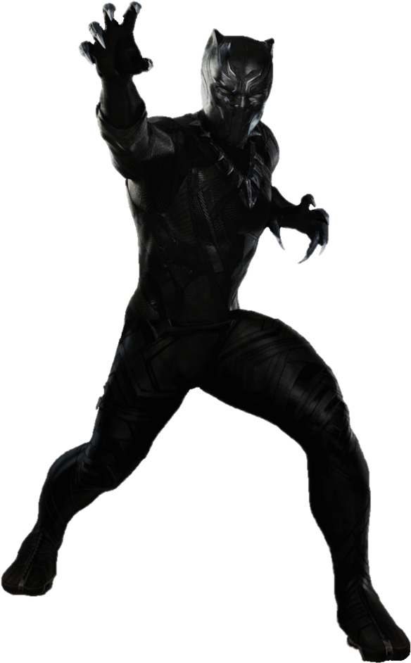 Black Panther Images Png Picture - Black Panther Civil War Png (600x1007), Png Download
