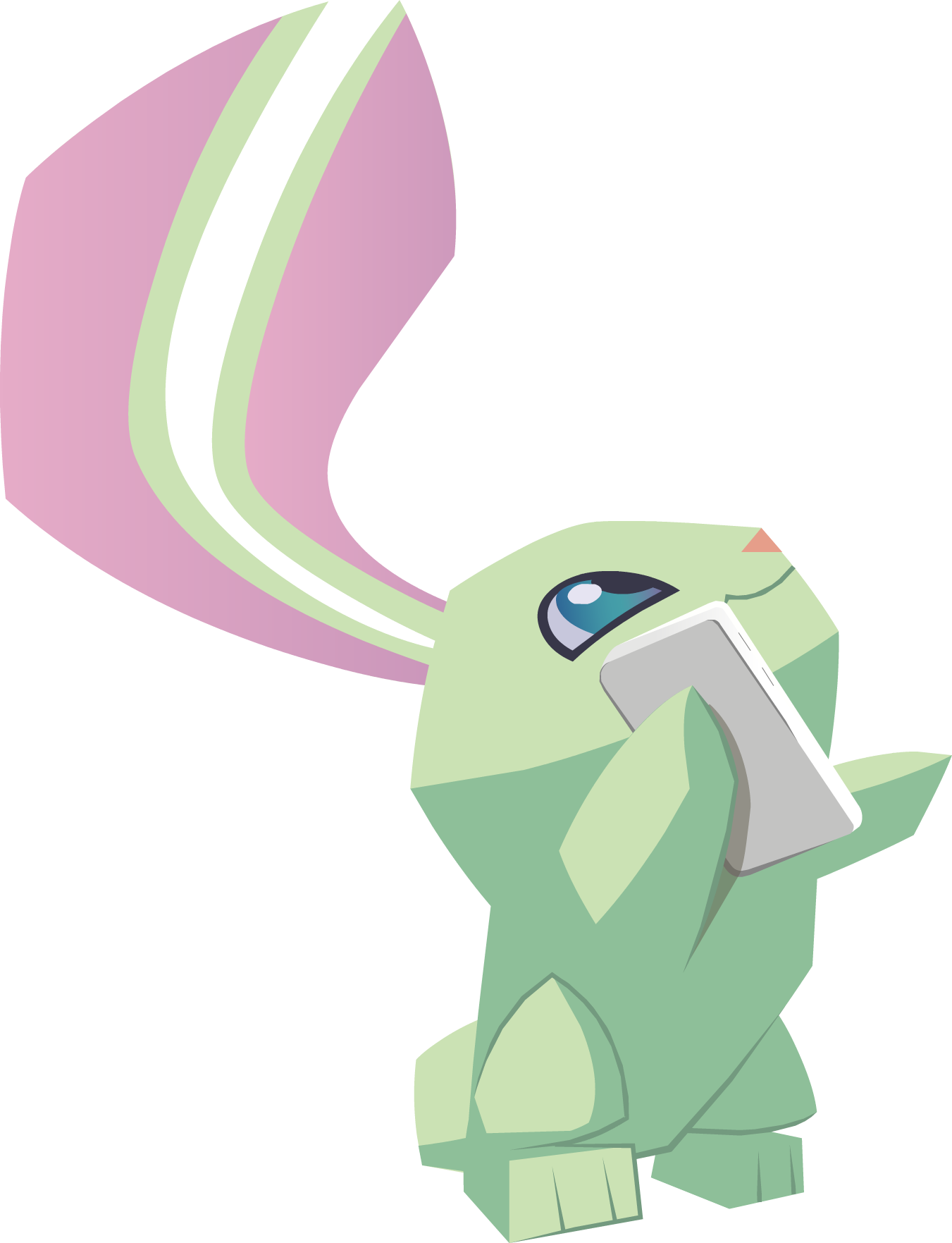 Bunny Holding Phone - Animal Jam Bunny Png (1351x1763), Png Download