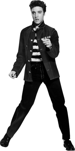 Elvis Presley - Elvis Jailhouse Rock (299x600), Png Download