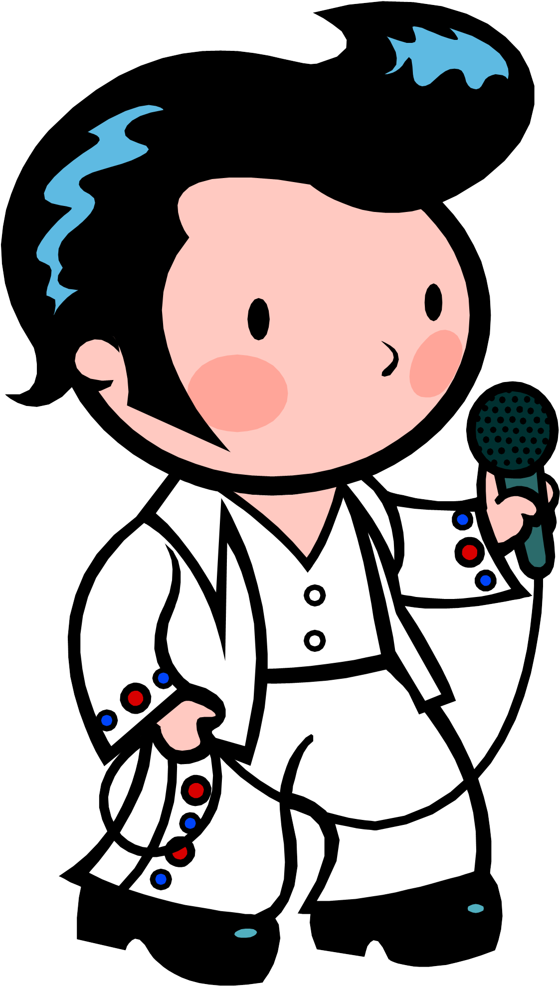 Elvis Cartoon Pictures - Cartoon Elvis Presley Clip Art (1318x2068), Png Download
