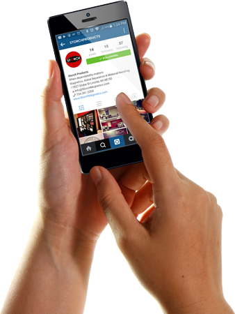 Follow Us On Social Media - Cell Phone Social Media Png (338x450), Png Download