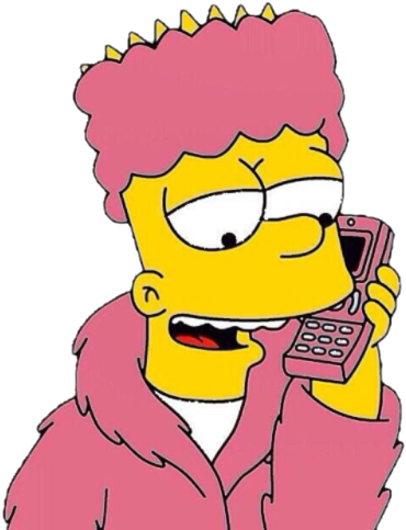 Bart Simpson Holding Phone - Bart Simpson On The Phone (500x500), Png Download