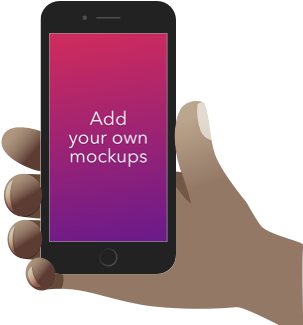 A Brown Hand Holding A Phone - Mobile Phone (350x350), Png Download
