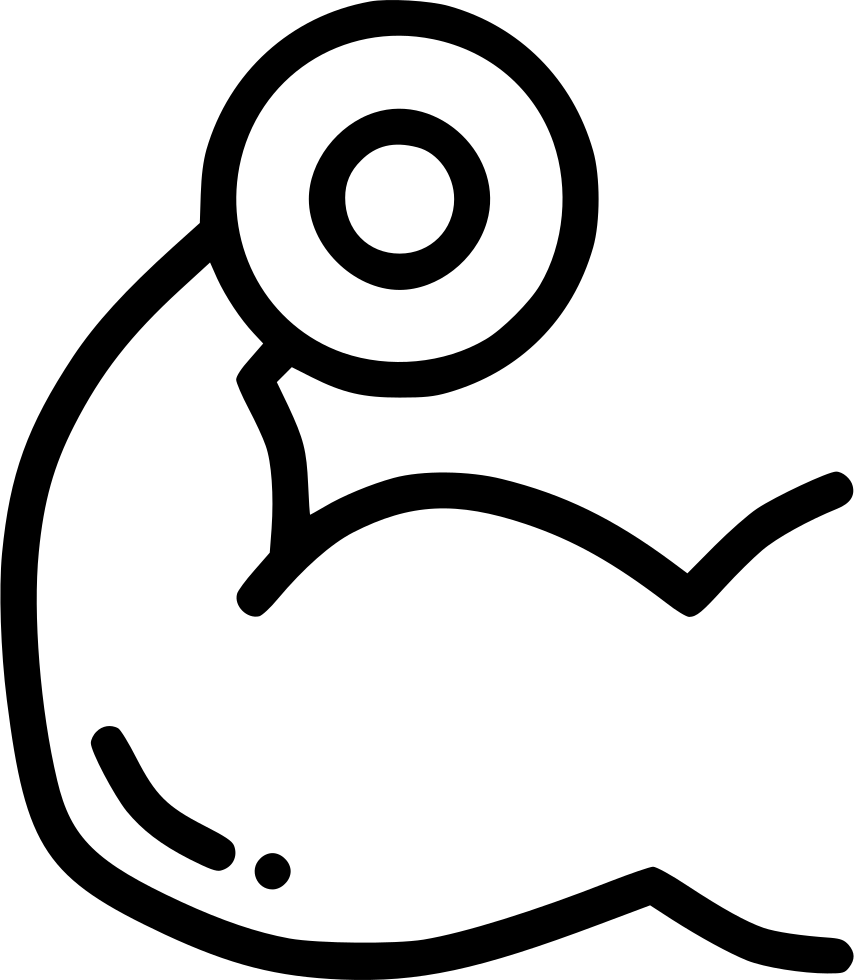 Png File Svg - Muscle Arm White Png (854x980), Png Download