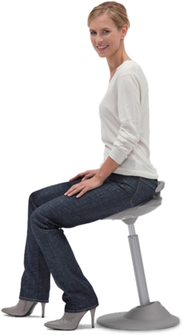 Receptionist Sitting Png (455x500), Png Download