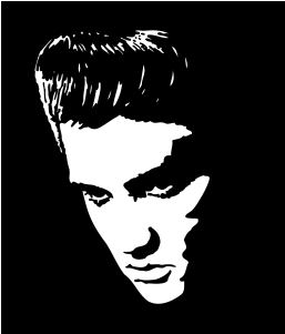 Elvis Presley Stencil Art (400x300), Png Download