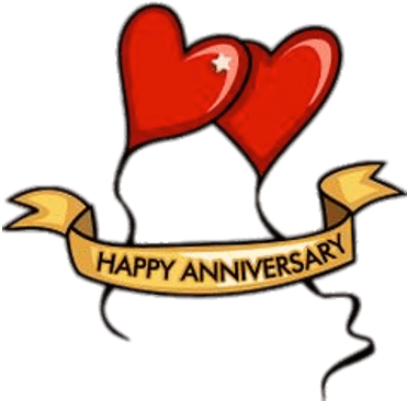 Happy Anniversary Heart Balloons - Anniversary Clip Art Png (400x400), Png Download