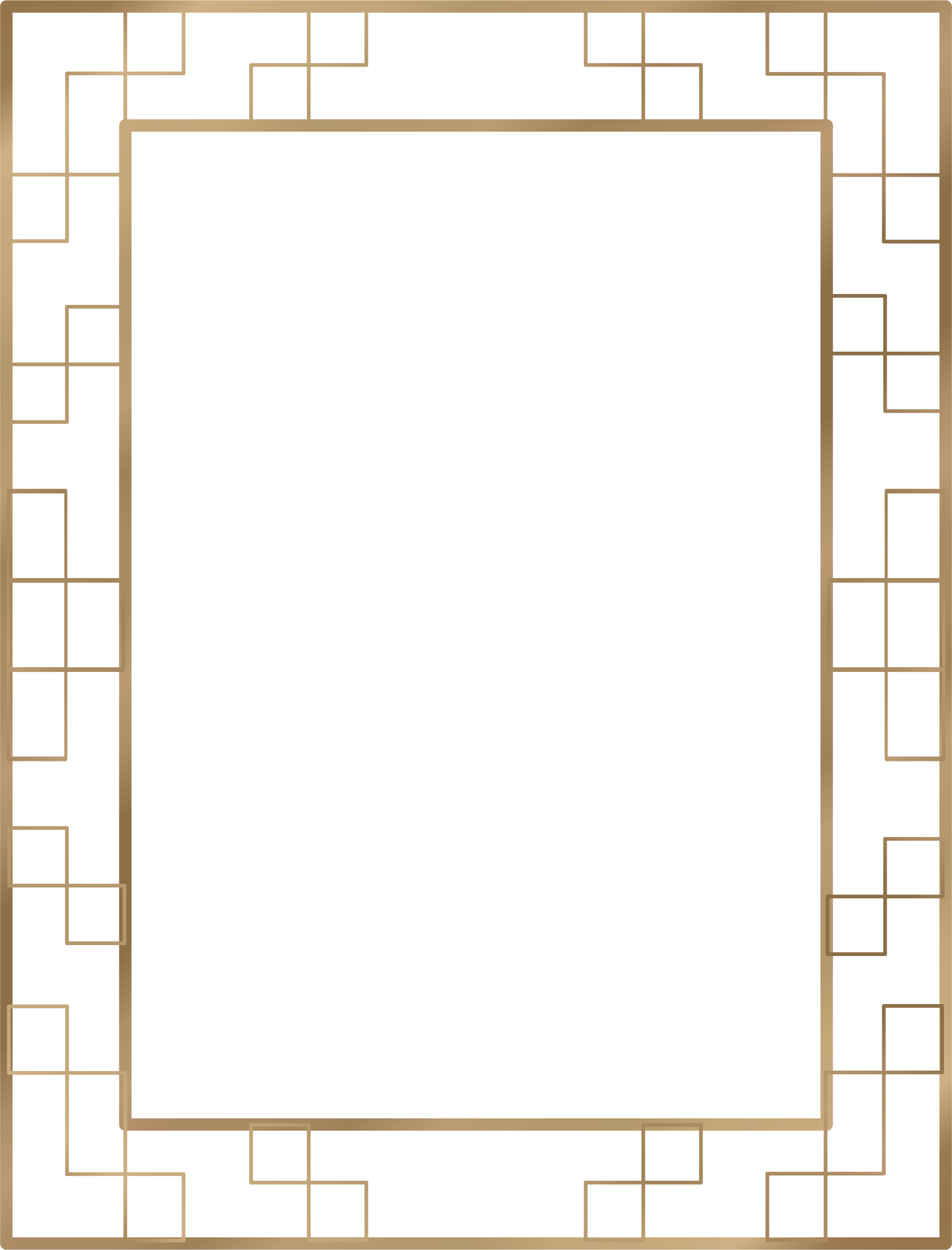 Art Deco Border - Clip Art (1746x2292), Png Download