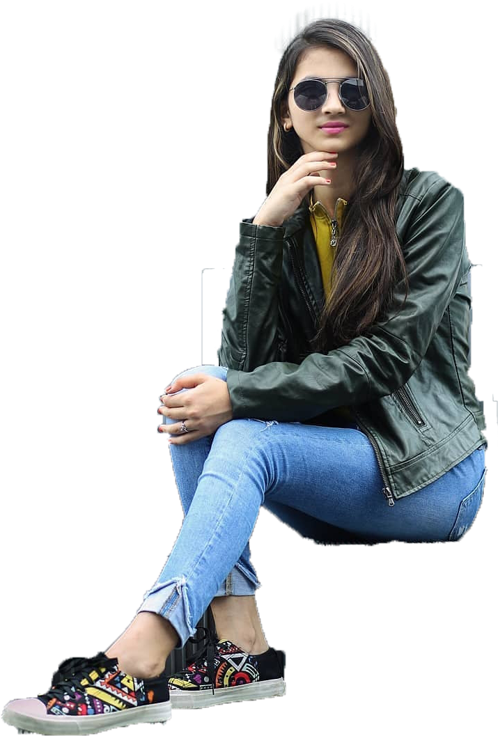 Girl Png - Sitting (1080x1350), Png Download