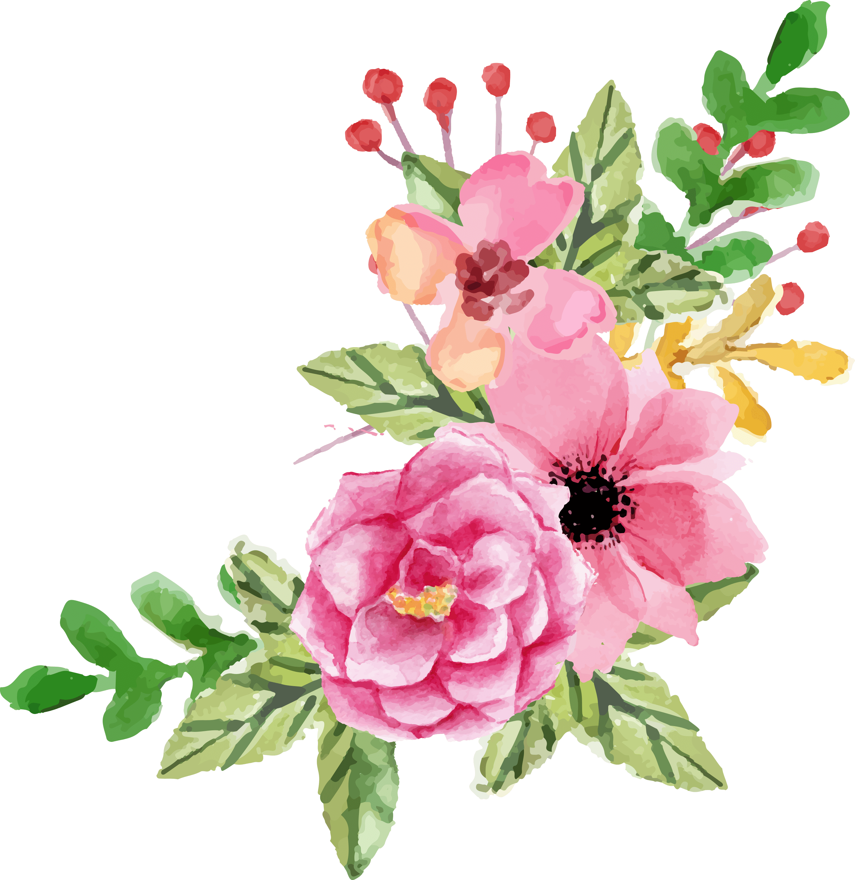 Flower Elements (2823x2905), Png Download