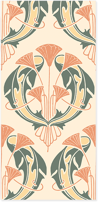 Menu Art Deco Pepperandjoy Back - Art Nouveau (700x700), Png Download