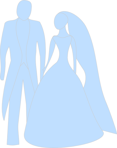 Bride And Groom Png Blue (468x593), Png Download