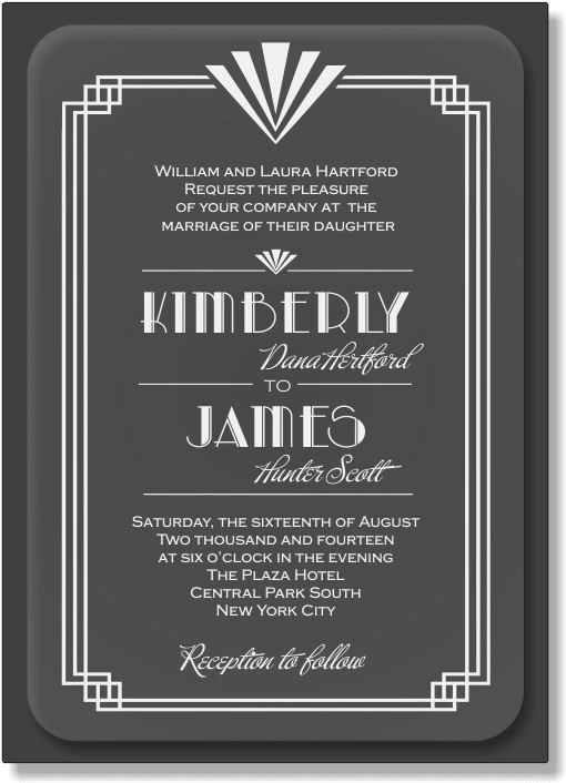 Art Deco - Art Deco Invitation (750x750), Png Download