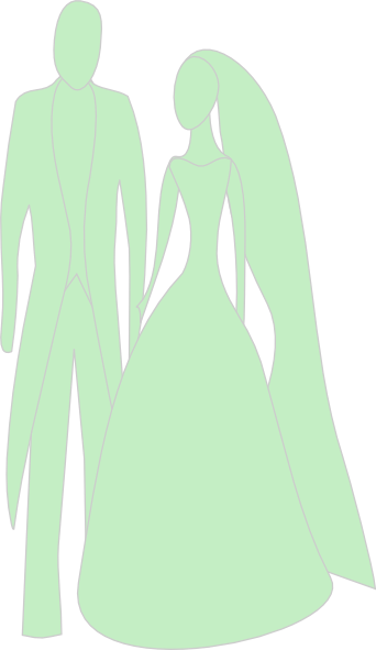 How To Set Use Apple Green Bride And Groom Clipart (342x591), Png Download