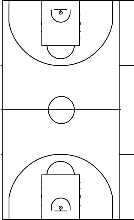 Basketball Court As Of 2012 - Basketball Court Small Size (528x768), Png Download