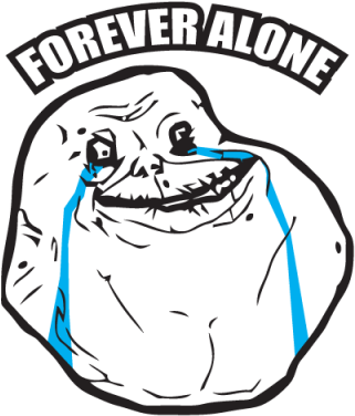 Forever Alone (400x400), Png Download