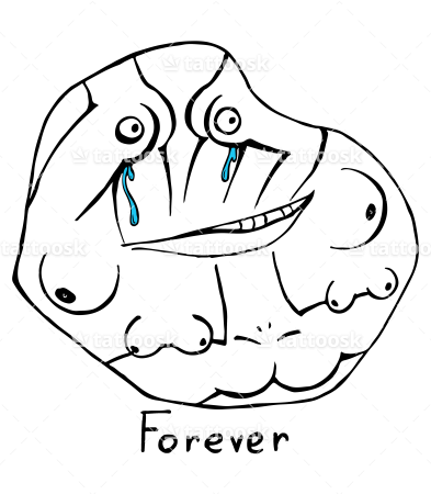 Forever Alone ❥❥❥ Https - Illustration (393x450), Png Download