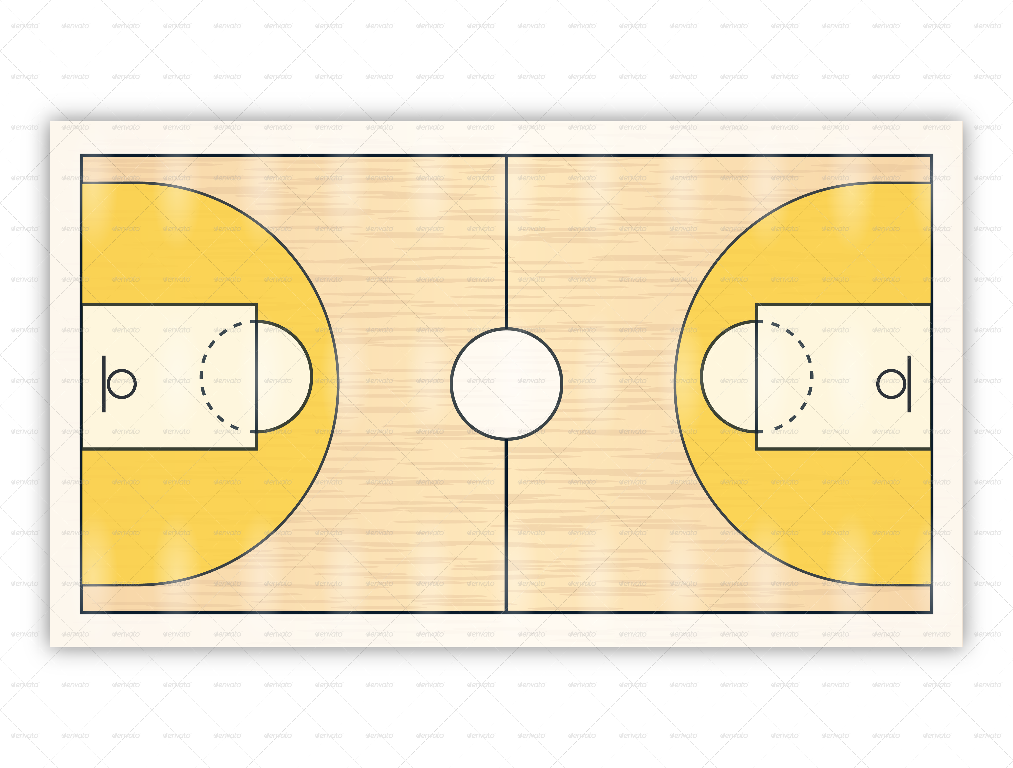 Png/basketball Court 01 Png/basketball Court 02 Png/basketball - Circle (3958x3000), Png Download