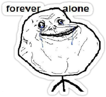 Forever Alone Png Transparent - God Im Lonely Meme (375x360), Png Download