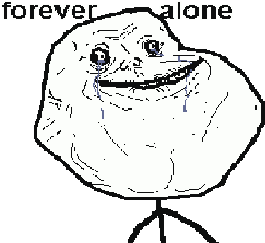 Shroom Forever Alone - Forever Alone (472x369), Png Download
