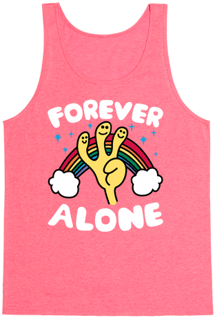 Forever Alone Tank Top - Active Tank (484x484), Png Download