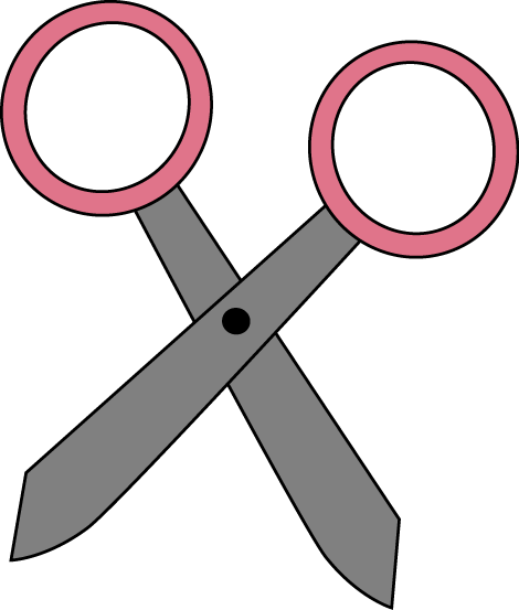 Yellow Clipart Scissors - Cute Scissors Clipart Free (470x553), Png Download