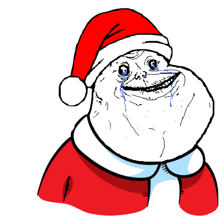 Christmas, Alone - - Forever Alone Meme (800x800), Png Download